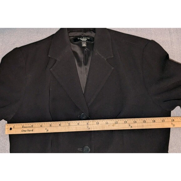 Talbots Womens 6 Petite 6P Black Cropped Blazer Jacket Tailored + Skirt SET OF 2 - Picture 10 of 16
